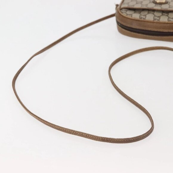 GUCCI GG Plus Supreme Shoulder Bag PVC Leather Beige Gold Auth th6320 - Picture 8 of 16